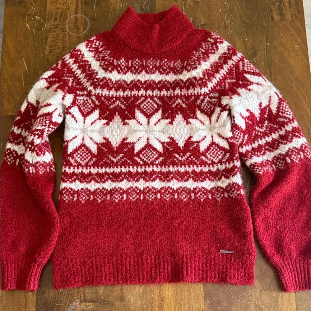 Abercrombie & Fitch Red Knit Sweater